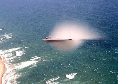 B2 bomber breaking sound barrier