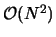 $\mathcal{O}(N^2)$