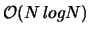 $\mathcal{O}(N\,log N)$