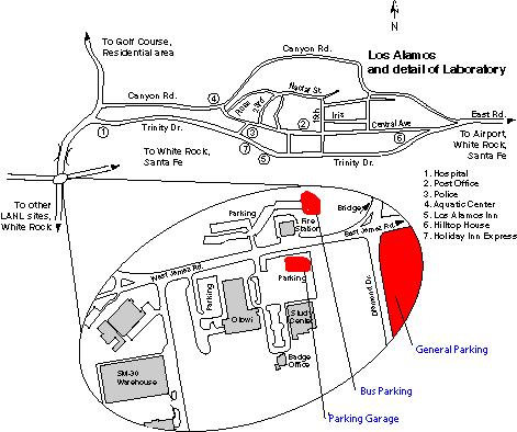 LANL parking map