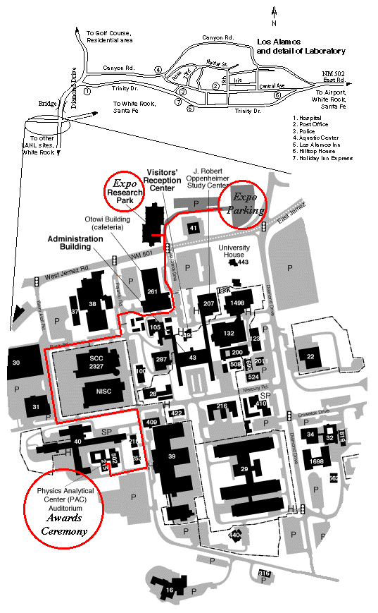 Map of Los Alamos and Lab