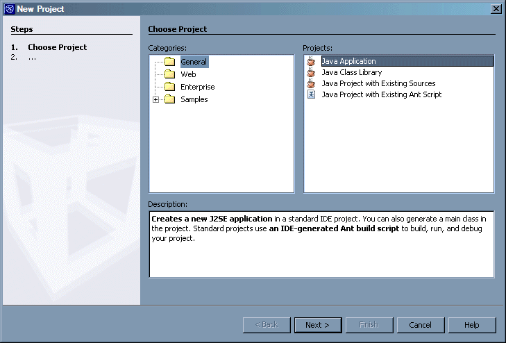 NetBeans New Project wizard